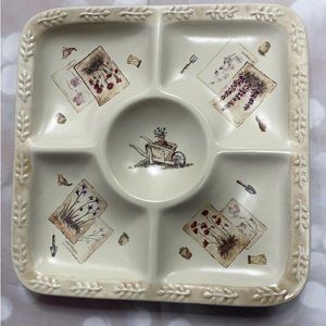 SONOMA ceramic platter. Summer Fields pattern.